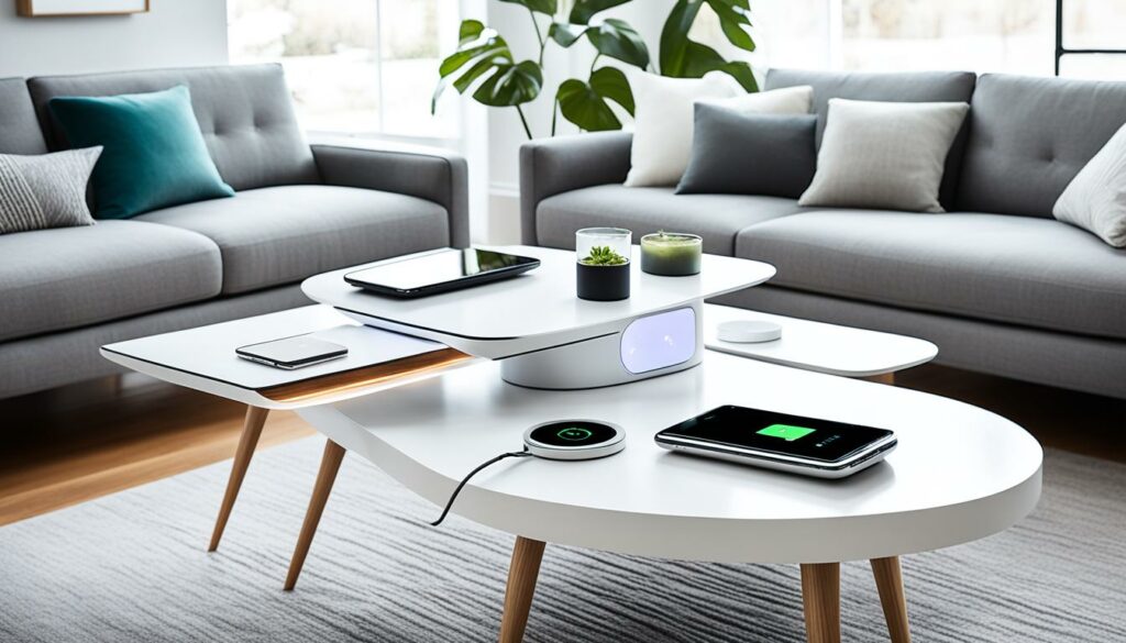 Smart Home Möbel mit integrierten Ladestationen