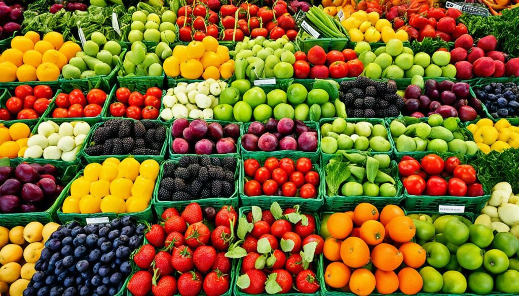 Frisches Bio-Obst und Gemüse